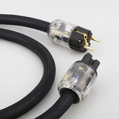 Kaufen High-end US EU Schuko AC Hifi Audio Power Cable OFC Main Supply Cord C13 C15 • 19.04€