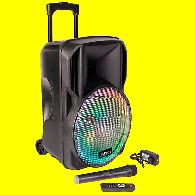 Kaufen BASS-BOX 800W LED-Soundanlage 15RGB Lautsprecher Mobil 4,5Ah-Akku+ FB+Funk-Mikro • 259€