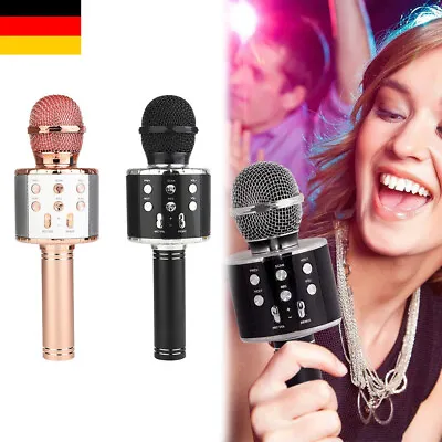 Kaufen Roségold Karaoke Mikrofon Wireless Bluetooth Lautsprecher Mic Microphone KTV DE • 20.44€
