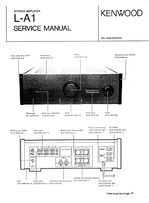Kaufen Service Manual-Anleitung Für Kenwood L-A1  • 12.50€