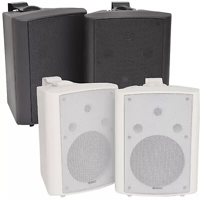 Kaufen 8  2-Wege Kompakt Stereo HiFi Lautsprecher 180 W Paar Zuhause Mini Wandhalterung ABS • 153.61€