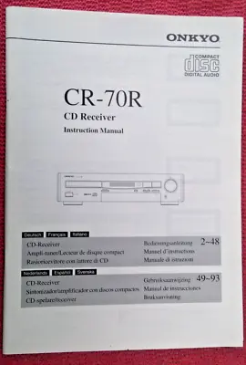 Kaufen Original BDA Onkyo CR-70R CD-Receiver, Bedienungsanleitung • 10€