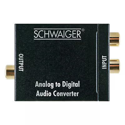 Kaufen SCHWAIGER Analog Zu Digital Adapter Audio Konverter Vergoldet Toslink Koaxial • 16.95€