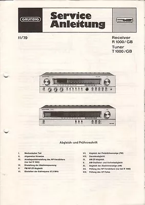 Kaufen GRUNDIG - R 1000 GB  T 1000 GB - Service Manual Anleitung Schaltplan - B6559 • 12.90€