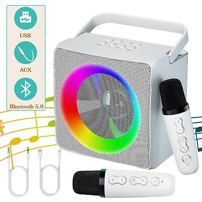 Kaufen Karaoke Machine Bluetooth Karaoke Lautsprecher Mit 2 Drahtlosen Mikrofonens • 30.90€