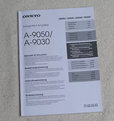 Kaufen Onkyo A-9050 A-9030 Bedienungsanleitung • 2€
