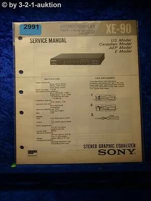 Kaufen Sony Service Manual XE 90 Graphic Equalizer (#2991) • 16€