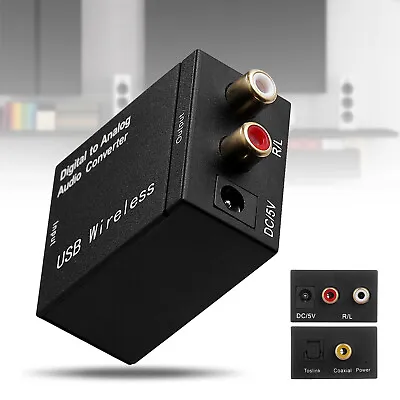 Kaufen Digital Zu Analog Audiokonverter Wandler Toslink Koaxial Digital Audio Adapter  • 9.65€