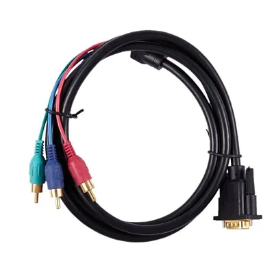 Kaufen SODIAL (R) 1.5m 4.9ft VGA 15 Pin Stecker Auf 3 Cinch RGB Male Video Kabel A B1N7 • 9.22€