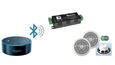 Kaufen Bluetooth VERSTÄRKER 2 X 15w Decke Lautsprecher Set Für Amazon Alexa Echo DOT Input • 86.90€