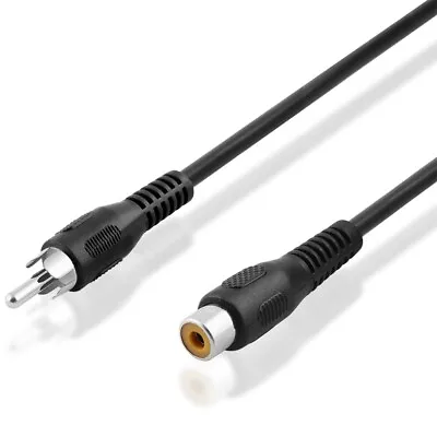 Kaufen 1m Koax Koaxial Audio Kabel Verlängerung Cinch RCA Kupplung Buchse Auf Stecker • 5.79€