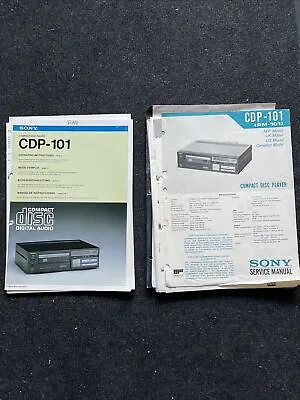 Kaufen SONY CDP-101 OPERATING + Service + Supplement Manual Handbuch Für Reparaturen • 129€