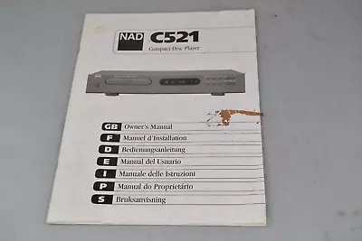 Kaufen NAD C521 CD Player Bedienungsanleitung • 1.37€