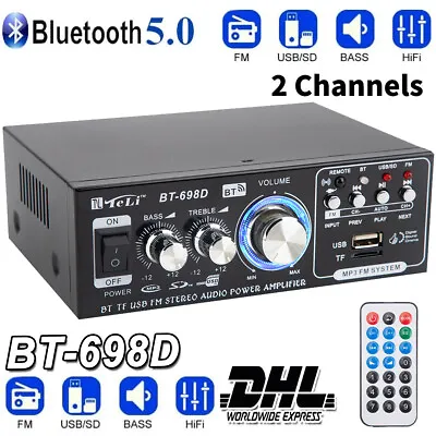 Kaufen 360W Bluetooth Verstärker Vollverstärker HiFi Stereo Amplifier Digital FM DE • 24.99€