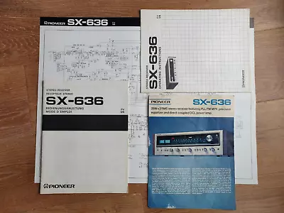 Kaufen Original User Manual, Schematics And Color Brochure For Pioneer SX-636 • 39€