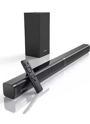Kaufen Ultimatea Soundbar + Subwoofer 140 Watt 4K TV PC Gaming Filme Bluetooth AUX Bass • 100.35€