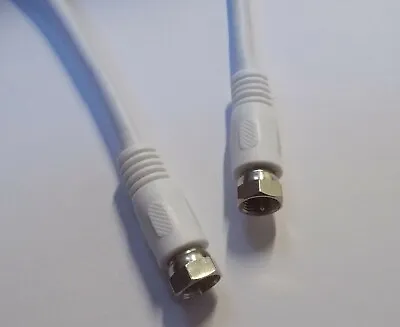 Kaufen SAT-Anschluss-Kabel - F Stecker - Koaxial 2x Geschirmt - Digital - 0,5m In Weiß • 1.90€