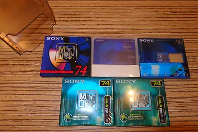 Kaufen 5  X Sony OVP Folie + Box Mix  Minidisc  MD (11K) MD LEER    > Formatiert • 33.73€