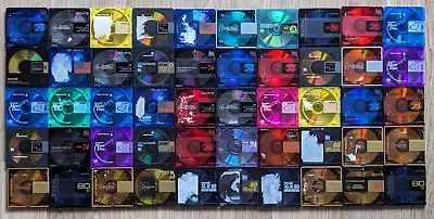 Kaufen 50 Farbige Minidiscs (Sony, TDK, Maxell, BASF) - 14 à 80 Min. & 36 à 74 Min. • 50€