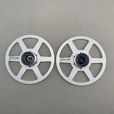 Kaufen One Pair TASCAM Silvery 10.5 1/4 '' Tape Reel + Nab Adapter For Tape Recorder • 152.65€