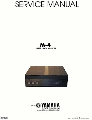Kaufen Service Manual-Anleitung Für Yamaha M-4  • 11.50€