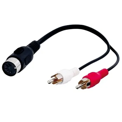 Kaufen 20cm Y Kabel Adapter 2x Cinch Chinch Stecker Auf 1x 5 Poliger DIN MIDI Weiblich • 6.99€
