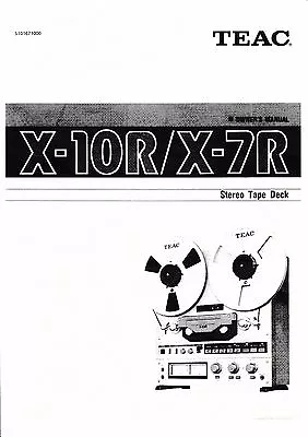 Kaufen Owner’s Manual  Für Teac X-10R,X-7R  • 10€