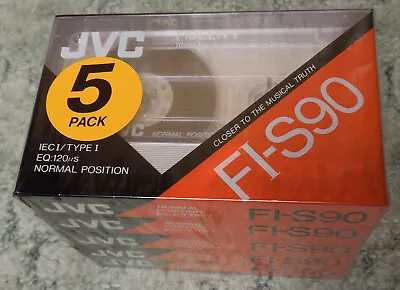 Kaufen 5er Pack JVC FI-S90 MC Kassetten Leerkassetten Magnetbandkassetten Audiokassette • 24.99€