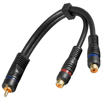 Kaufen Y-Kabel Y Adapter Verteiler Weiche Subwooferkabel Cinch Chinch RCA Kabel, 20 Cm • 4.95€