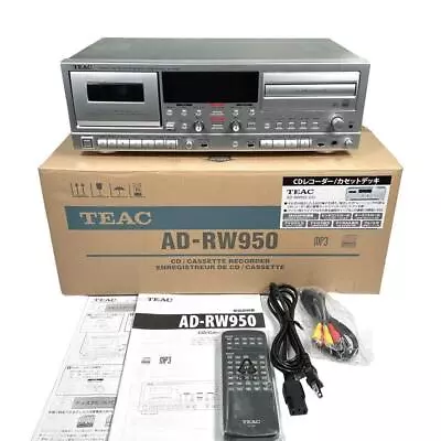 Kaufen TEAC AD-RW950 CD Compact Disc Recorder Mit Reverse-Kassettendeck Silber • 583.86€