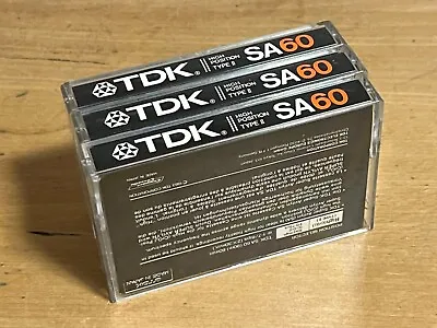 Kaufen 3 Stück TDK SA 60 Audiocassette Musik Cassetten Bespielt • 10€