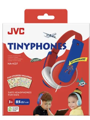 Kaufen JVC Tinyphones Sichere Kopfhörer Für Kinder Rot Und Blau Lustige Aufkleber Enthalten Neu • 13.35€