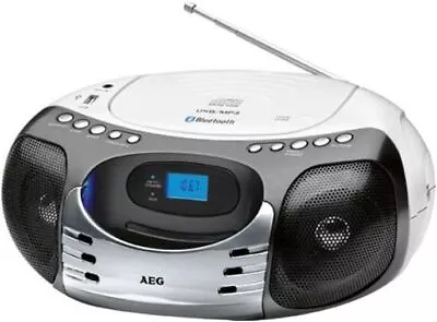 Kaufen AEG SR 4356BT CD / Radio-System Weiß Bluetooth 15 M Reichweite MP3 • 136.32€