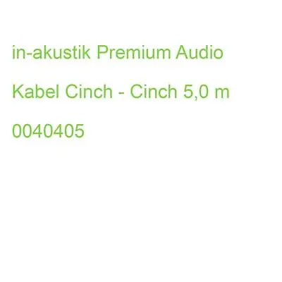 Kaufen In-akustik Premium Audio Kabel Cinch - Cinch 5,0 M 0040405 (4001985507818) • 63.11€