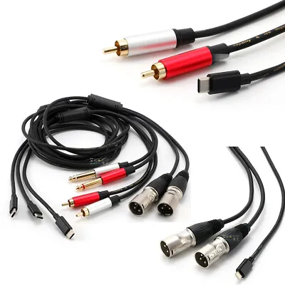 Kaufen Cinch Auf Klinke 3.5mm Audio Adapter Typ-c Kabel Stecker XLR Kabelverlängerung • 21.05€