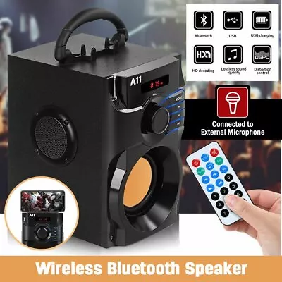 Kaufen Wireless Bluetooth Lautsprecher Subwoofer Bass HIFI FM Radio Musikbox Soundbox • 26.39€
