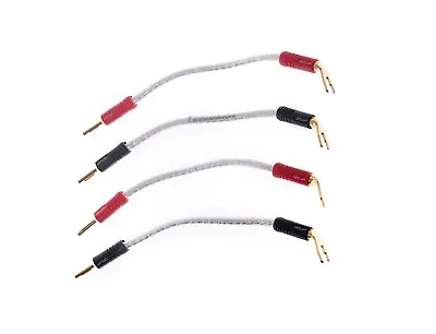 Kaufen QED GENESIS Silver Spiral 4x Speaker Jumper Cable Terminated Qed Airloc Plugs • 93.35€