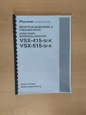 Kaufen Bedienungsanleitung-Operating Instructions Für Pioneer VSX-415, VSX-515 • 12€