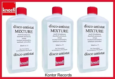 Kaufen 3x1L Mixture Disco-Antistatic Knosti Schallplatten-Reinigungsfluid NEU • 77.99€
