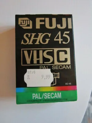 Kaufen 2 X Fuji SHG 45 VHS C PAL/ Secam Musikkassetten Leerkassetten Sammler • 7.99€
