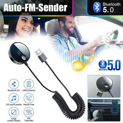 Kaufen FM Transmitter Bluetooth 5.0 Auto Radio Adapter KFZ Freisprechanlage MP3 Player • 14.59€