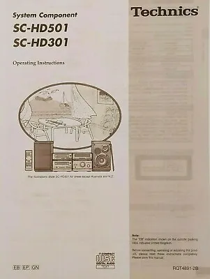 Kaufen Technics SC-HD501/SC-HD301 Mini-System - Bedienungsanleitung - BENUTZERHANDBUCH  • 10.94€