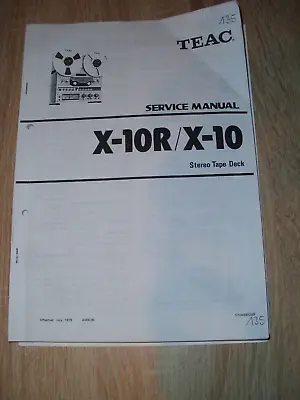 Kaufen Reparatur Schaltbild, Service Manual Anleitung Für Teac  X-10 Und X-10R • 10€