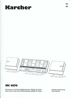 Kaufen Karcher  Bedienungsanleitung User Manual  Für MC 6570 Copy • 9€