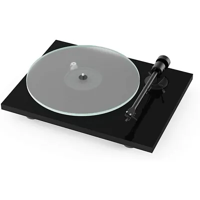 Kaufen PRO-JECT Plattenspieler T1 Hochglanz Schwarz BLACK + Ortofon OM 5E AUSSTELLER • 299€