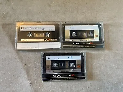 Kaufen TDK SA60 Audiokassetten, Kassetten, Musikkassetten, 3 Stück, Bespielt • 20€