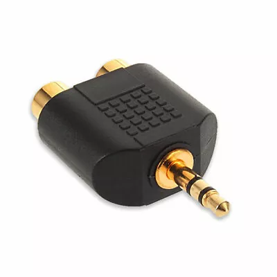 Kaufen Audio Y-Adapter Klinkenstecker 3,5 Mm  Auf 2 X Cinch-Buchsen Vergoldete Kontakte • 5.99€