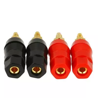 Kaufen 4 Schwarz-rote Audio-Lautsprecher-Anschlussklemmen Für Bananenstecker-Adapter • 4.59€