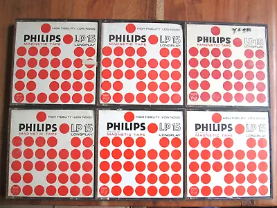 Kaufen Lot Of 6 PHILIPS Reel To Reel Tapes 15cm-6 Inch Tonband Magnetophone • 29€