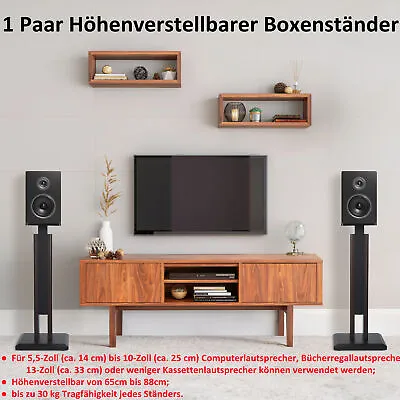 Kaufen 2x Boxenständer Lautsprecher Stative Boxen Standfuß Höhenverstellbar 65-88cm Neu • 194.25€